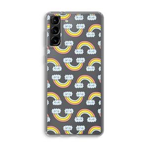 CaseCompany Regenboog: Samsung Galaxy S21 Plus Transparant Hoesje