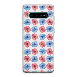 CaseCompany Klaproosjes: Samsung Galaxy S10 Plus Transparant Hoesje