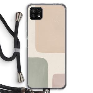 CaseCompany Geo #7: Samsung Galaxy A22 5G Transparant Hoesje met koord
