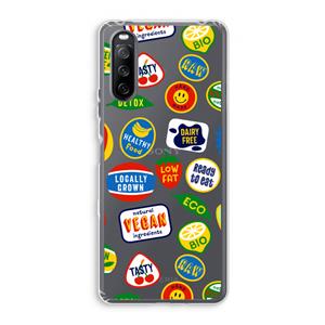 CaseCompany Fruitsticker: Sony Xperia 10 III Transparant Hoesje