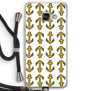 CaseCompany Musketon Anchor: Samsung Galaxy A3 (2016) Transparant Hoesje met koord