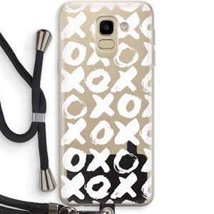 CaseCompany XOXO: Samsung Galaxy J6 (2018) Transparant Hoesje met koord