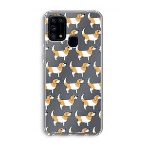 CaseCompany Doggy: Samsung Galaxy M31 Transparant Hoesje
