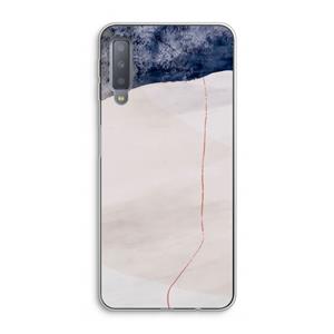 CaseCompany Stone White: Samsung Galaxy A7 (2018) Transparant Hoesje