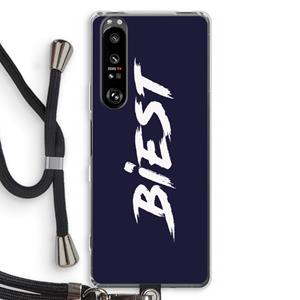 CaseCompany Biest: Sony Xperia 1 III Transparant Hoesje met koord
