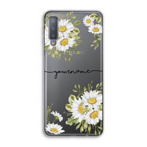 CaseCompany Daisies: Samsung Galaxy A7 (2018) Transparant Hoesje