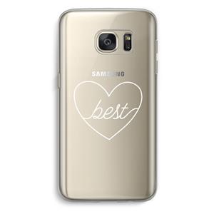 CaseCompany Best heart pastel: Samsung Galaxy S7 Transparant Hoesje