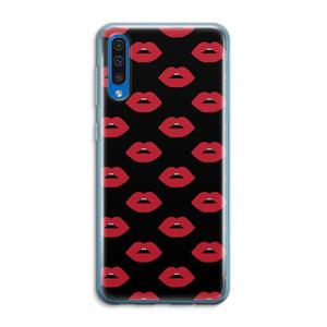 CaseCompany Lips: Samsung Galaxy A50 Transparant Hoesje
