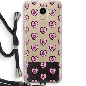 CaseCompany GIRL POWER: Samsung Galaxy J6 (2018) Transparant Hoesje met koord