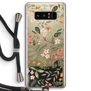 CaseCompany Sweet little flowers: Samsung Galaxy Note 8 Transparant Hoesje met koord