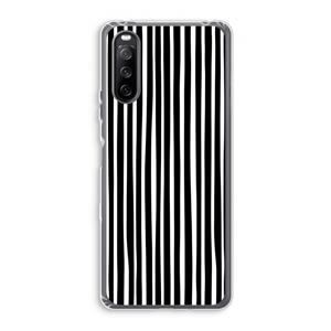 CaseCompany Stripes: Sony Xperia 10 III Transparant Hoesje