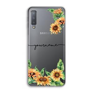 CaseCompany Zonnebloemen: Samsung Galaxy A7 (2018) Transparant Hoesje