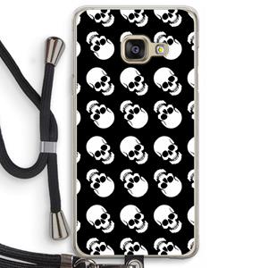 CaseCompany Musketon Skulls: Samsung Galaxy A3 (2016) Transparant Hoesje met koord