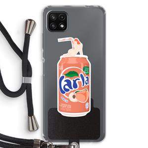 CaseCompany S(peach)less: Samsung Galaxy A22 5G Transparant Hoesje met koord