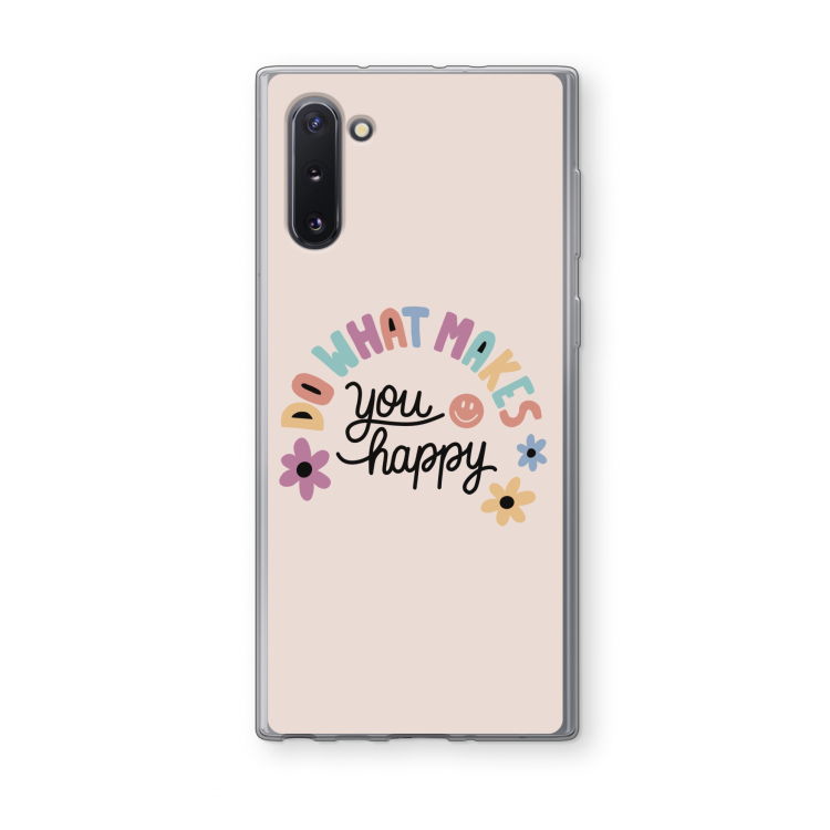 CaseCompany Happy days: Samsung Galaxy Note 10 Transparant Hoesje