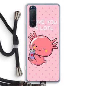 CaseCompany Love You A Lotl: Sony Xperia 5 II Transparant Hoesje met koord