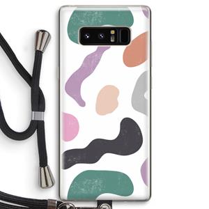 CaseCompany Memphis Shapes: Samsung Galaxy Note 8 Transparant Hoesje met koord