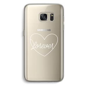 CaseCompany Forever heart pastel: Samsung Galaxy S7 Transparant Hoesje