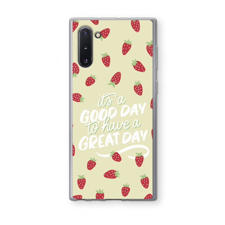 CaseCompany Don't forget to have a great day: Samsung Galaxy Note 10 Transparant Hoesje