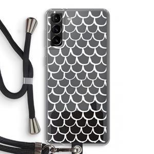 CaseCompany Dakpannetjes: Samsung Galaxy S21 Plus Transparant Hoesje met koord