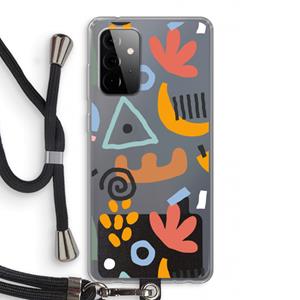 CaseCompany Abstract: Samsung Galaxy A72 5G Transparant Hoesje met koord