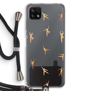 CaseCompany Dans #2: Samsung Galaxy A22 5G Transparant Hoesje met koord