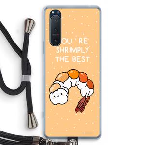 CaseCompany You're Shrimply The Best: Sony Xperia 5 II Transparant Hoesje met koord