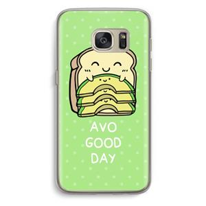 CaseCompany Avo Good Day: Samsung Galaxy S7 Transparant Hoesje