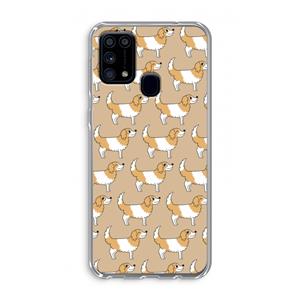 CaseCompany Doggy: Samsung Galaxy M31 Transparant Hoesje