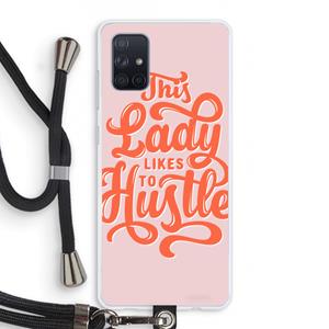 CaseCompany Hustle Lady: Samsung Galaxy A71 Transparant Hoesje met koord