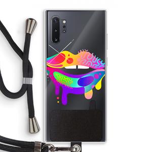CaseCompany Lip Palette: Samsung Galaxy Note 10 Plus Transparant Hoesje met koord
