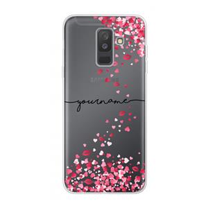 CaseCompany Hartjes en kusjes: Samsung Galaxy A6 Plus (2018) Transparant Hoesje