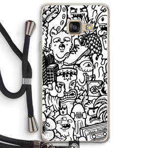 CaseCompany Vexx Mixtape #2: Samsung Galaxy A3 (2016) Transparant Hoesje met koord