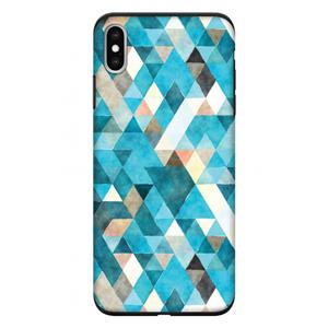 CaseCompany Gekleurde driehoekjes blauw: iPhone XS Max Tough Case