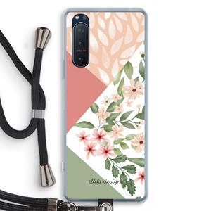 CaseCompany Sweet heaven geometrics: Sony Xperia 5 II Transparant Hoesje met koord