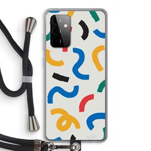 CaseCompany Illustratieve pop 2: Samsung Galaxy A72 5G Transparant Hoesje met koord