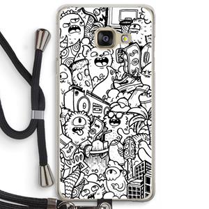 CaseCompany Vexx City #2: Samsung Galaxy A3 (2016) Transparant Hoesje met koord