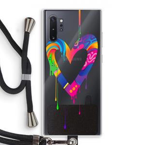 CaseCompany Melts My Heart: Samsung Galaxy Note 10 Plus Transparant Hoesje met koord