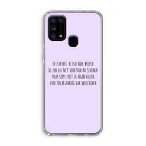 CaseCompany Regenboog: Samsung Galaxy M31 Transparant Hoesje
