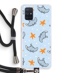 CaseCompany Manta: Samsung Galaxy A71 Transparant Hoesje met koord