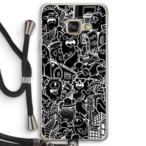 CaseCompany Vexx Black City : Samsung Galaxy A3 (2016) Transparant Hoesje met koord