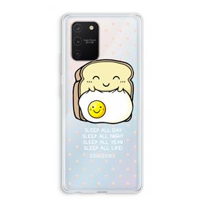 CaseCompany Sleep All Day: Samsung Galaxy S10 Lite Transparant Hoesje