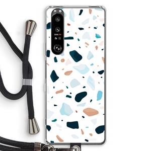 CaseCompany Terrazzo N°13: Sony Xperia 1 III Transparant Hoesje met koord