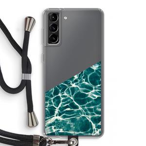 CaseCompany Weerkaatsing water: Samsung Galaxy S21 Plus Transparant Hoesje met koord