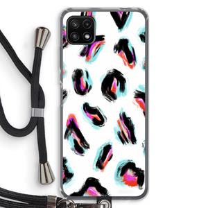 CaseCompany Cheetah color: Samsung Galaxy A22 5G Transparant Hoesje met koord