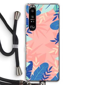 CaseCompany Tropisch: Sony Xperia 1 III Transparant Hoesje met koord