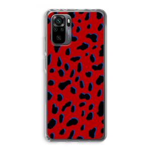 CaseCompany Red Leopard: Xiaomi Redmi Note 10 Pro Transparant Hoesje