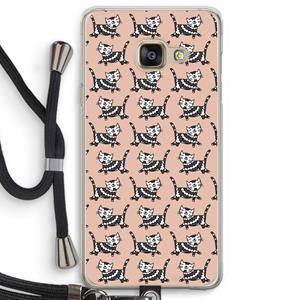 CaseCompany Zwarte poes: Samsung Galaxy A3 (2016) Transparant Hoesje met koord