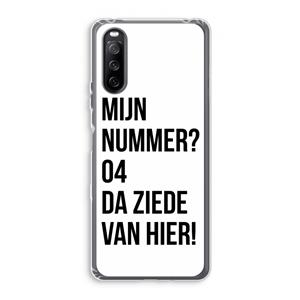 CaseCompany Da ziede van hier: Sony Xperia 10 III Transparant Hoesje