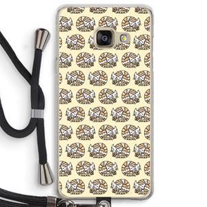 CaseCompany Slapende poes: Samsung Galaxy A3 (2016) Transparant Hoesje met koord